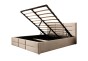 Łóżko tapicerowane z pojemnikiem SFG0142 | 160x200 | Welur | Beżowy #6 | OUTLET-5