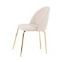 Krzesło tapicerowane DC-2139 beżowy welur noga złota | OUTLET-4