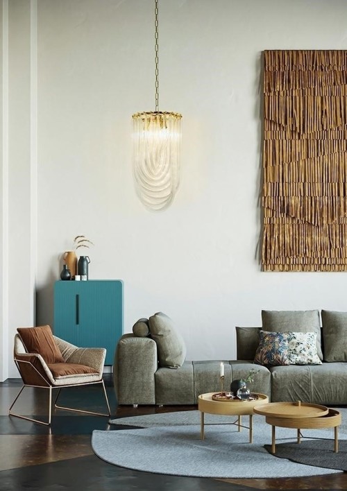 MOOSEE lampa wisząca MURANO L złota