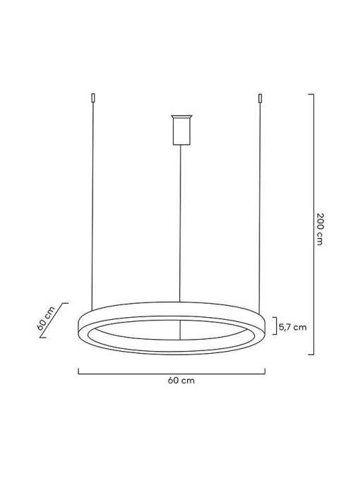MOOSEE lampa wisząca RING 60 złota