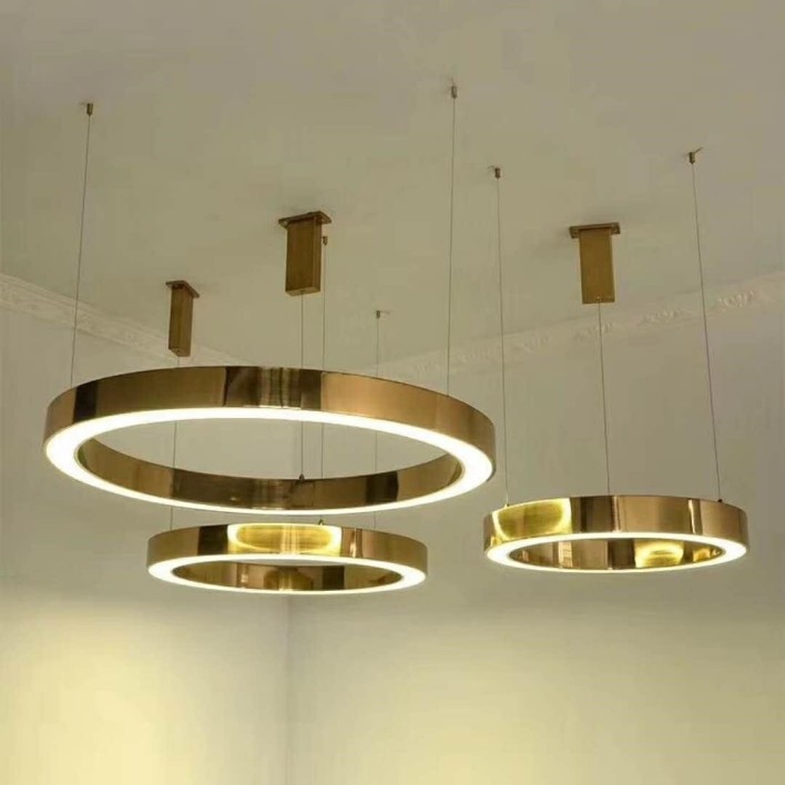 MOOSEE lampa wisząca RING 80 złota