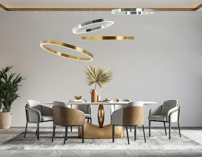 MOOSEE lampa wisząca RING 80 złota