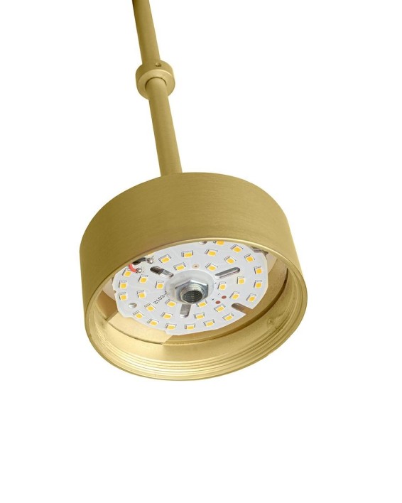 MOOSEE lampa wisząca CAPRI DISC 3 złota   - 180 LED, aluminium, szkło