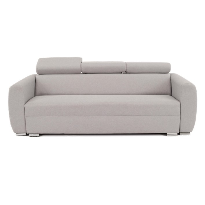 szara sofa na srebrnych nóżkach