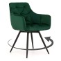 Krzesło obrotowe DC-0084-3 | welur | zielone | OUTLET-1