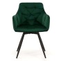 Krzesło obrotowe DC-0084-3 | welur | zielone | OUTLET-2