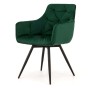 Krzesło obrotowe DC-0084-3 | welur | zielone | OUTLET-3