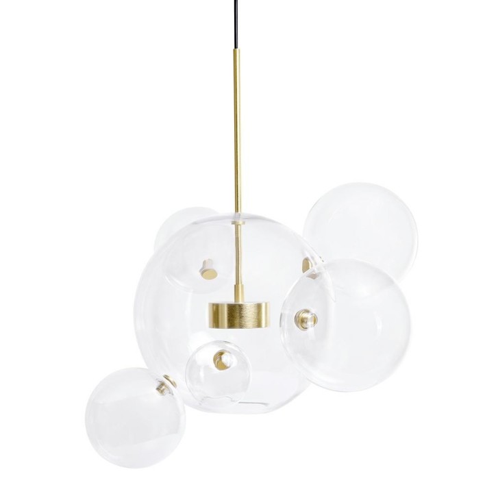 MOOSEE lampa wisząca CAPRI 6 złota - 60   LED, alumiumium, szkło