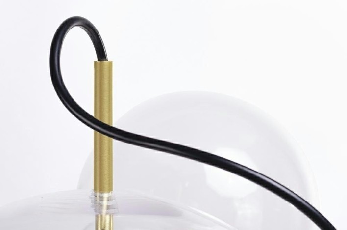 MOOSEE lampa wisząca CAPRI 6 złota - 60   LED, alumiumium, szkło