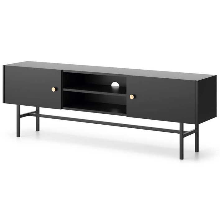 DIVA czarna szafka pod telewizor na stelażu min.jpg