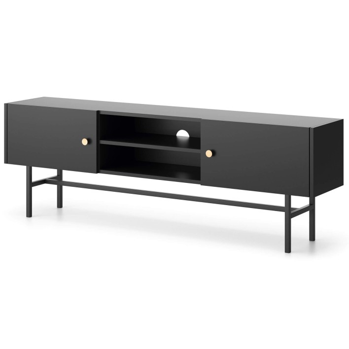 DIVA czarna szafka pod telewizor na stelażu.jpg