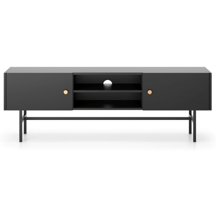 DIVA czarna szafka RTV na stelażu.jpg