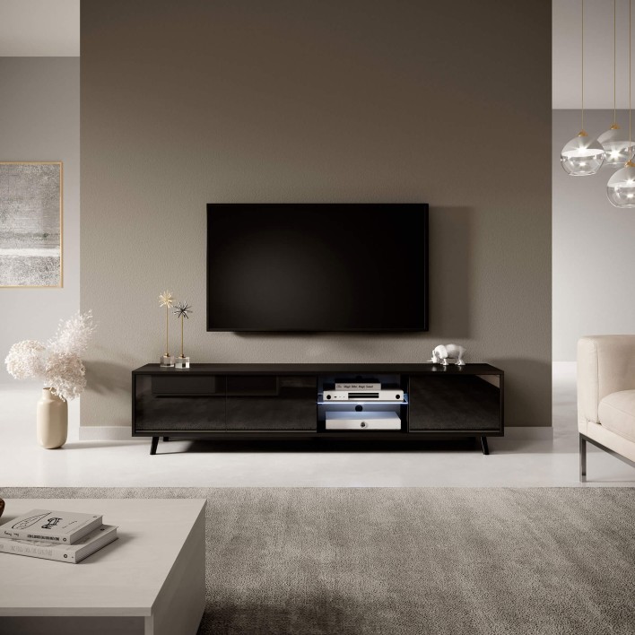 LUNA szafka rtv czarna led 175 aranżacja.jpg