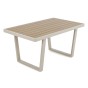 Zestaw mebli ogrodowych z aluminium PROVENCE | Beż + imitacja drewna | Beżowe poduszki-23