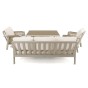 Zestaw mebli ogrodowych z aluminium PROVENCE | Beż + imitacja drewna | Beżowe poduszki-8