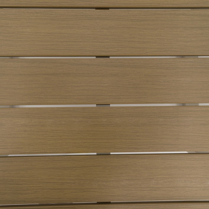 Zestaw mebli ogrodowych z aluminium PROVENCE | Beż + imitacja drewna | Beżowe poduszki - 11