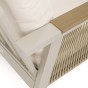 Zestaw mebli ogrodowych z aluminium PROVENCE | Beż + imitacja drewna | Beżowe poduszki-17