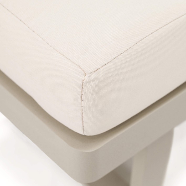 Zestaw mebli ogrodowych z aluminium PROVENCE | Beż + imitacja drewna | Beżowe poduszki - 20