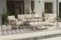 Zestaw mebli ogrodowych z aluminium PROVENCE | Beż + imitacja drewna | Beżowe poduszki-3