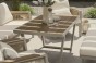 Zestaw mebli ogrodowych z aluminium PROVENCE | Beż + imitacja drewna | Beżowe poduszki-35
