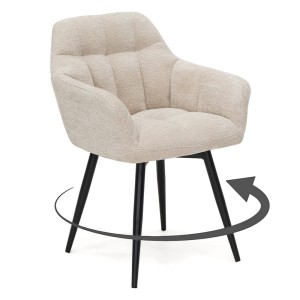 Krzesło obrotowe FREJA RAVEN #24 noga czarna