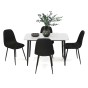 Stół ceramiczny LORIS 120CM Biały + 4 Krzesła | DC-1916 | Czarny-7
