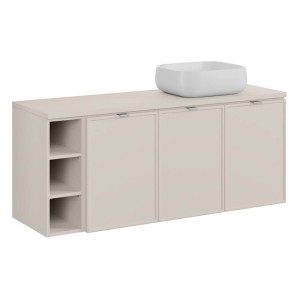 Zestaw meblowy 140cm z blatem i umywalką nablatową Nika | Kolekcja Bella Cashmere | Kaszmirowy Mat  