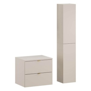 Zestaw meblowy 60cm z blatem i Szafką wysoką | Kolekcja Dalia Cashmere | Kaszmirowy Mat