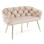 Sofa glamour BALLOON | Welur | Beż #5 | DC-KT9118-1