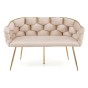 Sofa glamour BALLOON | Welur | Beż #5 | DC-KT9118-2