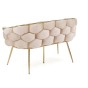 Sofa glamour BALLOON | Welur | Beż #5 | DC-KT9118-6