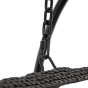 Fotel wiszący ogrodowy dwuosobowy XXL SC-N1 | Czarny | Poduszki szare | OUTLET-13