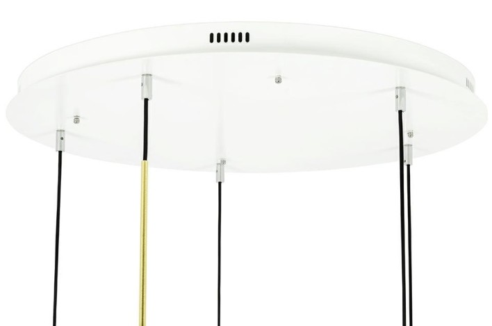 MOOSEE Lampa wisząca CAPRI DISC 5 złota   - 300 LED, aluminium, szkło