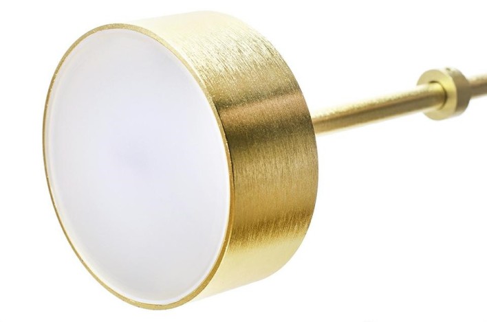 MOOSEE Lampa wisząca CAPRI DISC 5 złota   - 300 LED, aluminium, szkło