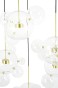 MOOSEE Lampa wisząca CAPRI DISC 5 złota   - 300 LED, aluminium, szkło