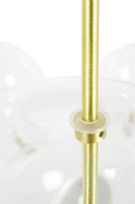 MOOSEE Lampa wisząca CAPRI DISC 5 złota   - 300 LED, aluminium, szkło