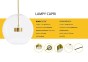 MOOSEE Lampa wisząca CAPRI DISC 5 złota   - 300 LED, aluminium, szkło
