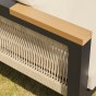 Zestaw mebli ogrodowych z aluminium SANTIAGO | Czarny + imitacja drewna | Beżowe poduszki-37