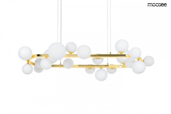 MOOSEE lampa wisząca ALURE OVAL 120       złota/mleczna
