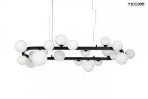 MOOSEE lampa wisząca ALURE OVAL 120       czarna/mleczna