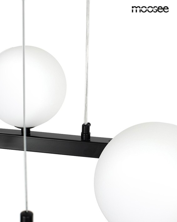 MOOSEE lampa wisząca ALURE OVAL 120       czarna/mleczna