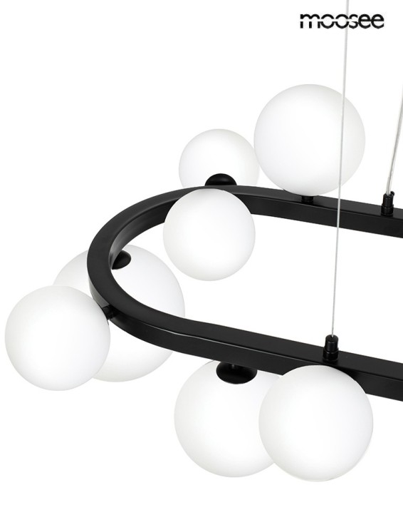MOOSEE lampa wisząca ALURE OVAL 120       czarna/mleczna