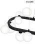 MOOSEE lampa wisząca ALURE OVAL 120       czarna/mleczna