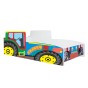 Łóżko pojedyncze Traktor kolorowy 80x160 z materacem-1