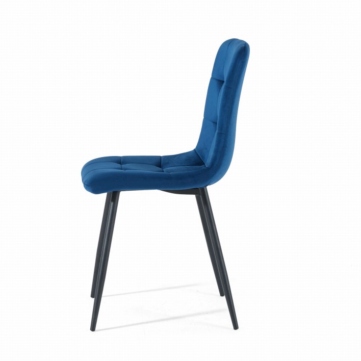 Krzesło granatowe bok