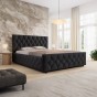 Łóżko tapicerowane z pojemnikiem SFG0172P | 180x200 | Welur | Czarny-2
