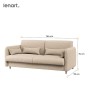 BED CONCEPT BC-18 - Sofa 140 do BC-01 - boucle beżowy PIU 03 / front szary-3