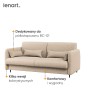 BED CONCEPT BC-18 - Sofa 140 do BC-01 - boucle beżowy PIU 03 / front szary-4