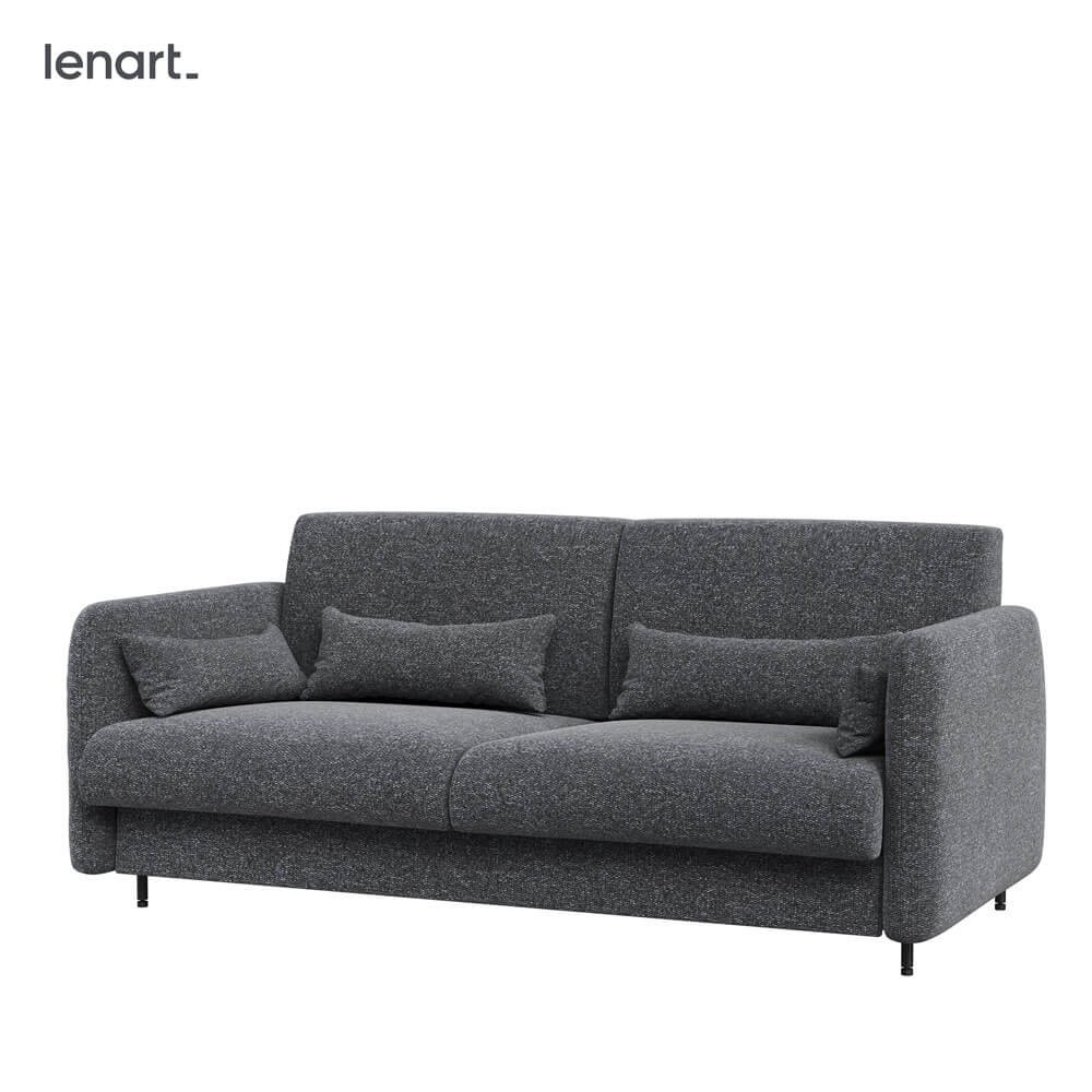 BED CONCEPT BC-18 - Sofa 140 do BC-01 - grafit ART 82630 / front biały