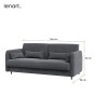 BED CONCEPT BC-18 - Sofa 140 do BC-01 - grafit ART 82630 / front biały-4